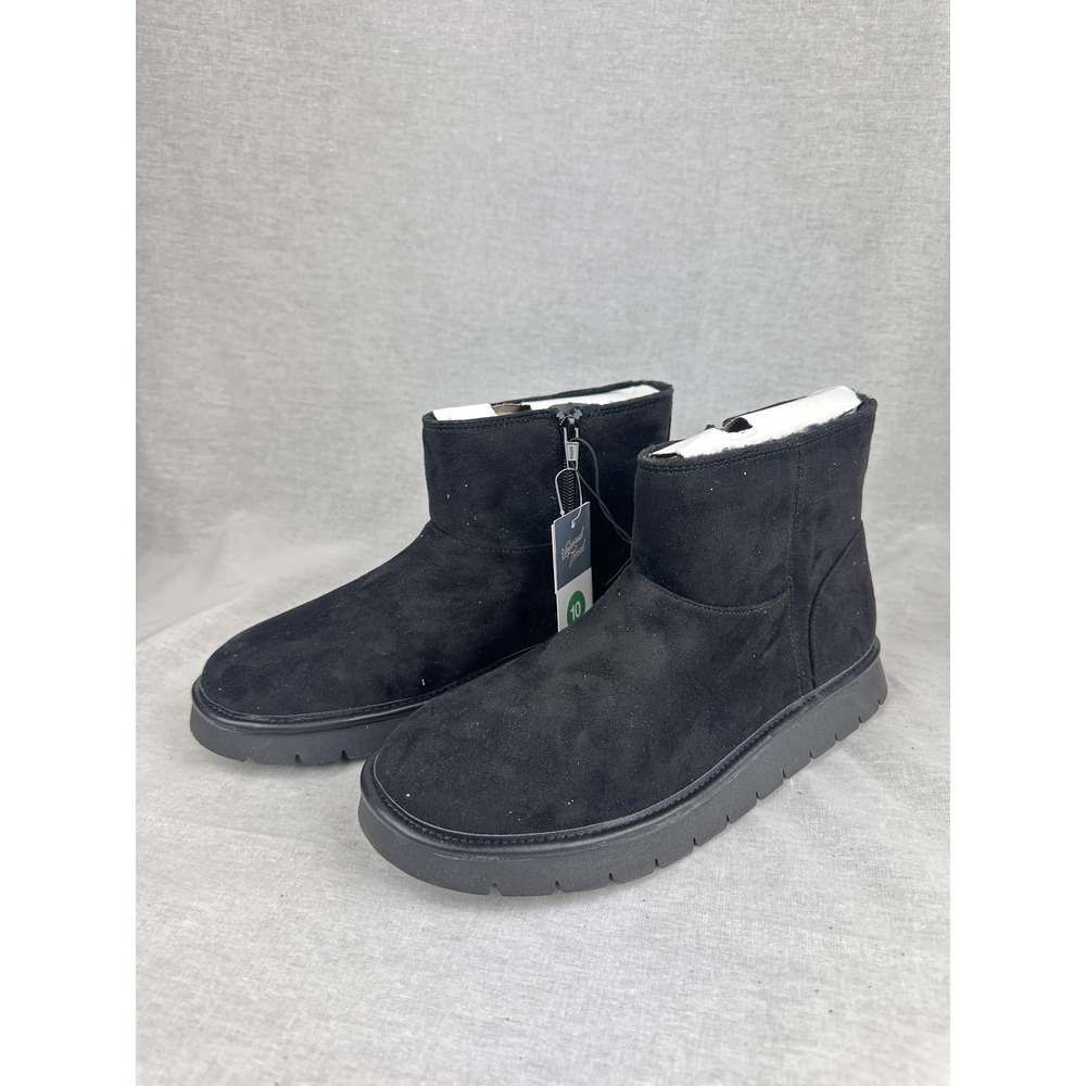 Universal Thread Womens Black Faux Suede Memory Foam Ankle Boots Size 10 NEW
